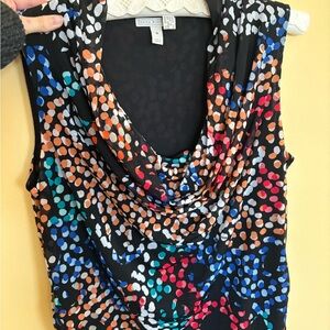 Dana Buchman Multicolor Sleeveless Top